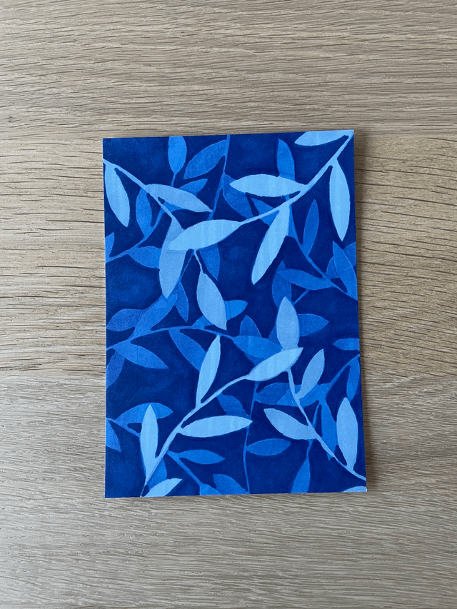 Blauwe bladeren