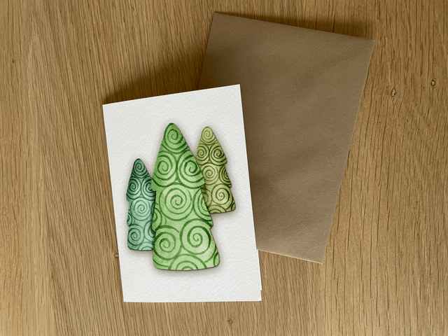Kerstkaarten set (3 stuks inclusief envelop)