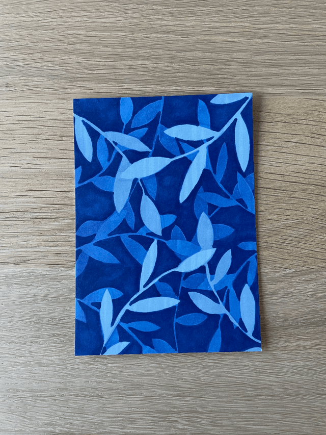 Blauwe bladeren